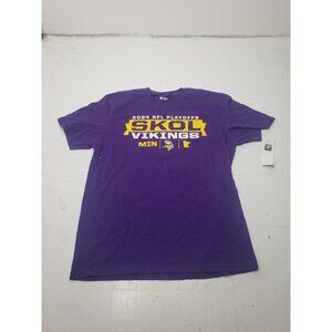 Team Apparel Minnesota Vikings 2024 NFL Football Playoffs SKOL T-Shirt Size L